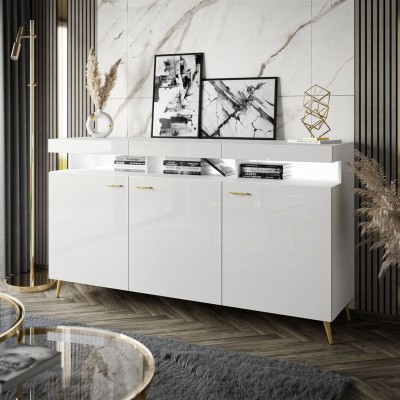 Komoda VANCOUVER II W9.872 na złotych nogach LED