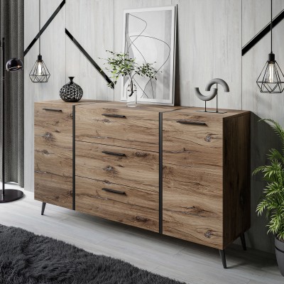 Komoda z szufladami ONYX LOFT na nóżkach