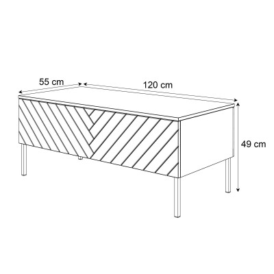 Ława SANTILE na złotych nogach