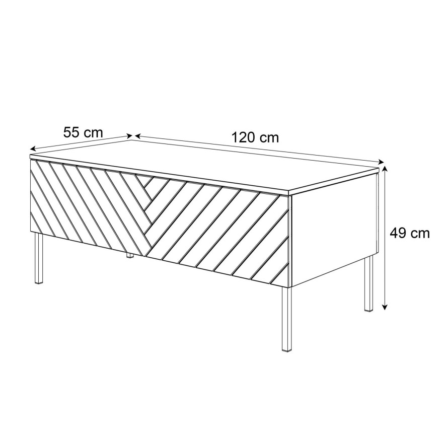 Ława SANTILE na złotych nogach