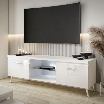 Szafka RTV 150 wysoki połysk LED