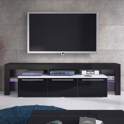 Szafka RTV Beta PLUS wysoki połysk 200 cm LED