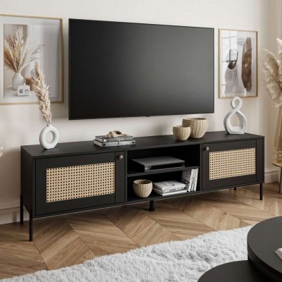 Szafka RTV VIENNA 3D z plecionką wiedeńską