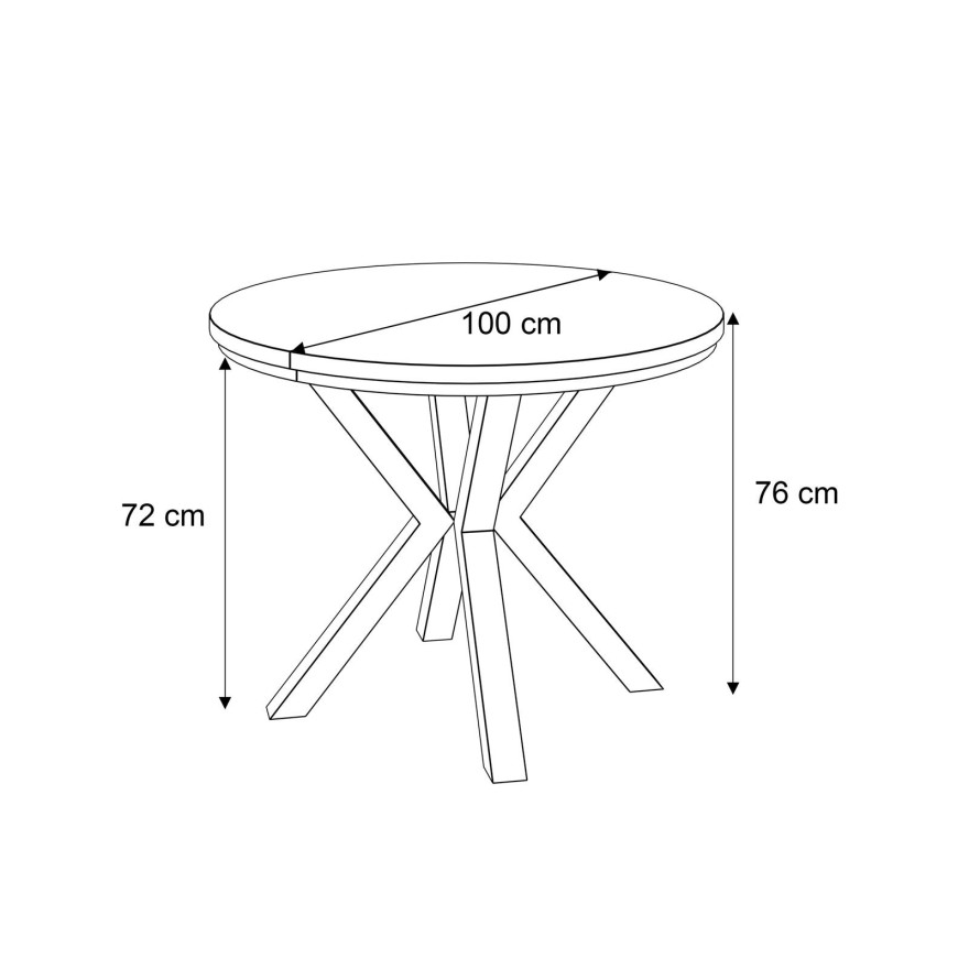 Stół okrągły rozkładany JOWISZ