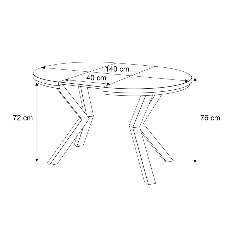 Stół okrągły rozkładany JOWISZ
