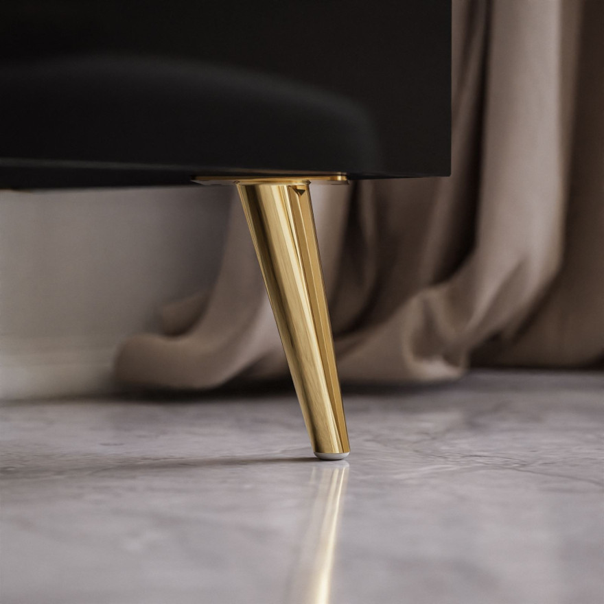 Stolik kawowy ONYX na złotych nóżkach wysoki połysk