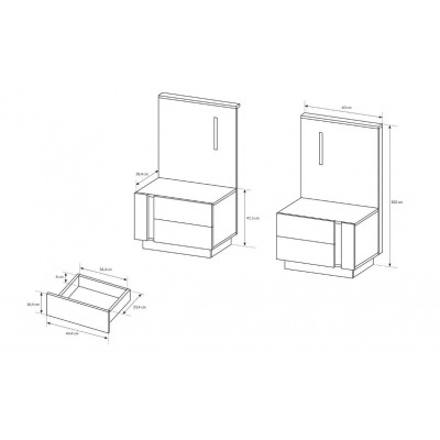 Sypialnia ARCON biały połysk