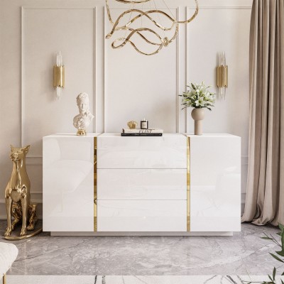 Zestaw do salonu ONYX biały połysk