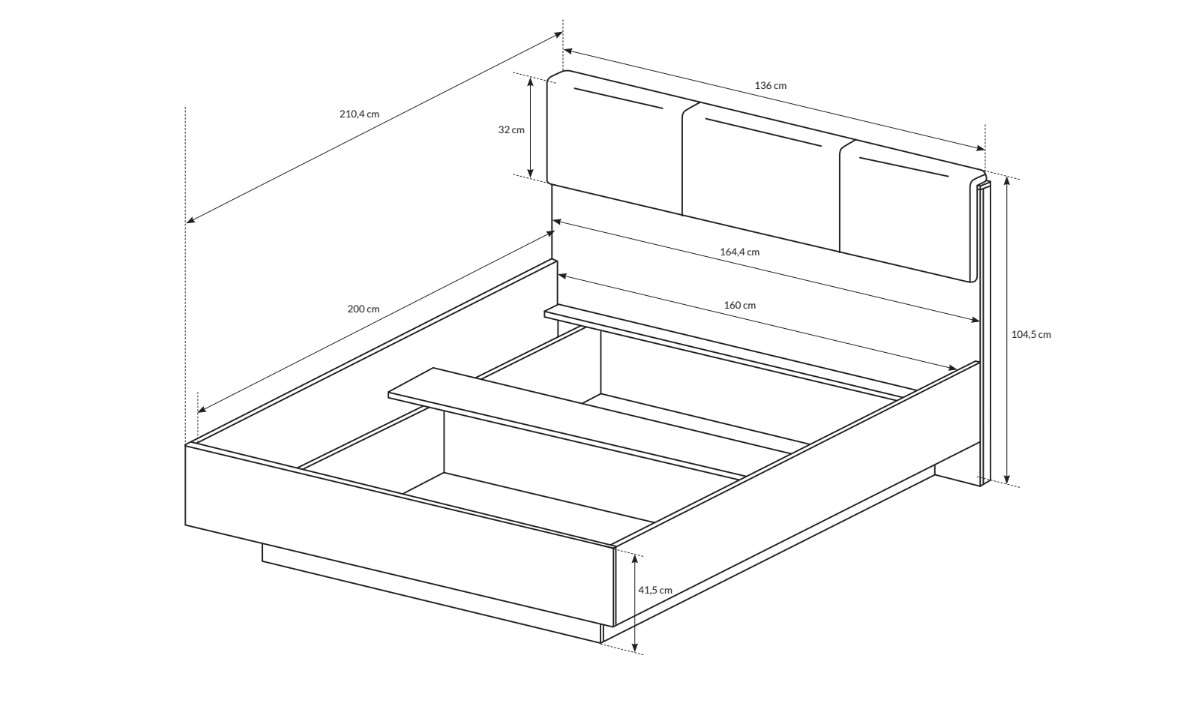 Łóżko ARCON biały