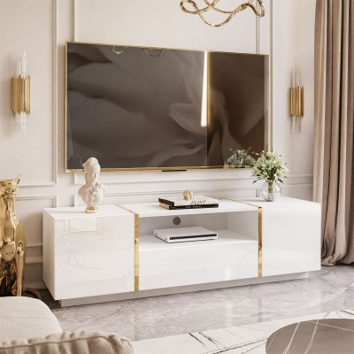 Zestaw do salonu ONYX biały połysk