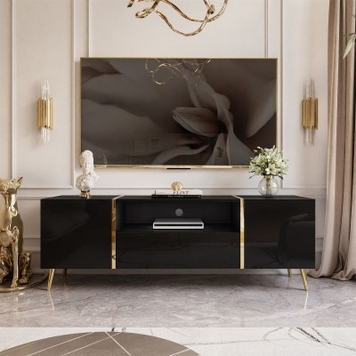 Zestaw do salonu ONYX na złotych nóżkach