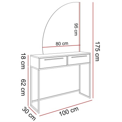 Toaletka ARCADE-Q z szufladami dąb artisan Toaletka ARCADE-Q z szufladami dąb artisan