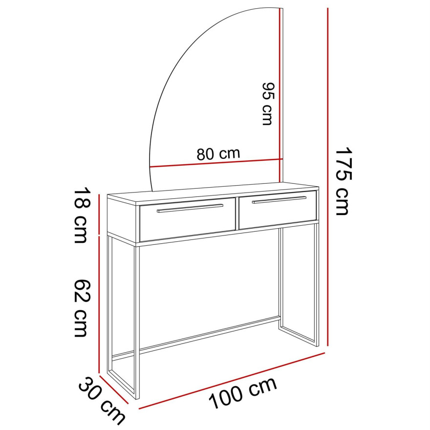 Toaletka ARCADE-Q z szufladami dąb artisan Toaletka ARCADE-Q z szufladami dąb artisan