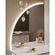 Toaletka kosmetyczna AURORA-SQ z lustrem biały połysk