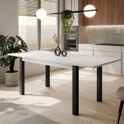 Stół ARTOS rozkładany 150-198 cm biały mat