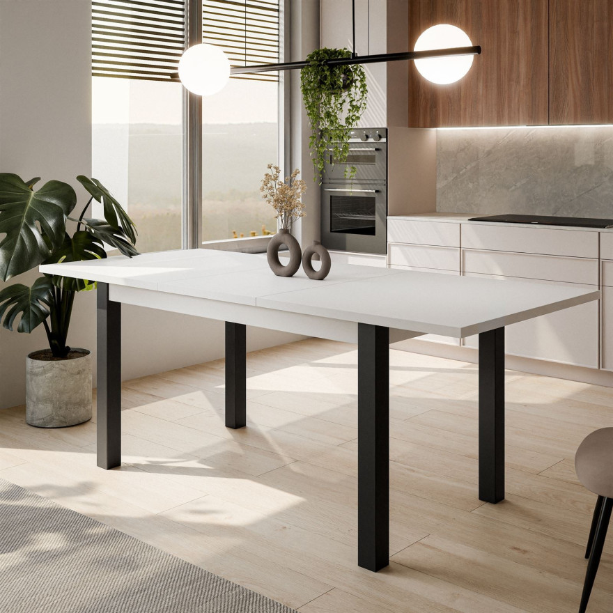 Stół ARTOS rozkładany 150-198 cm biały mat