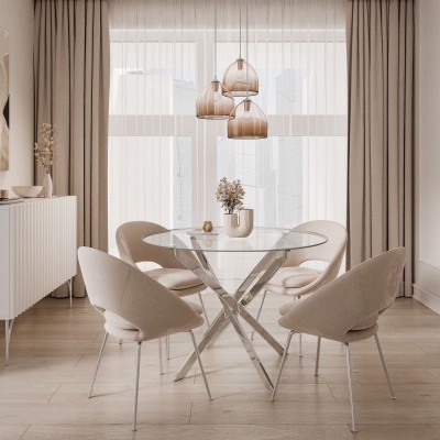 Okrągły stół CRISTAL 100 cm szklany blat Okrągły stół CRISTAL 100 cm szklany blat