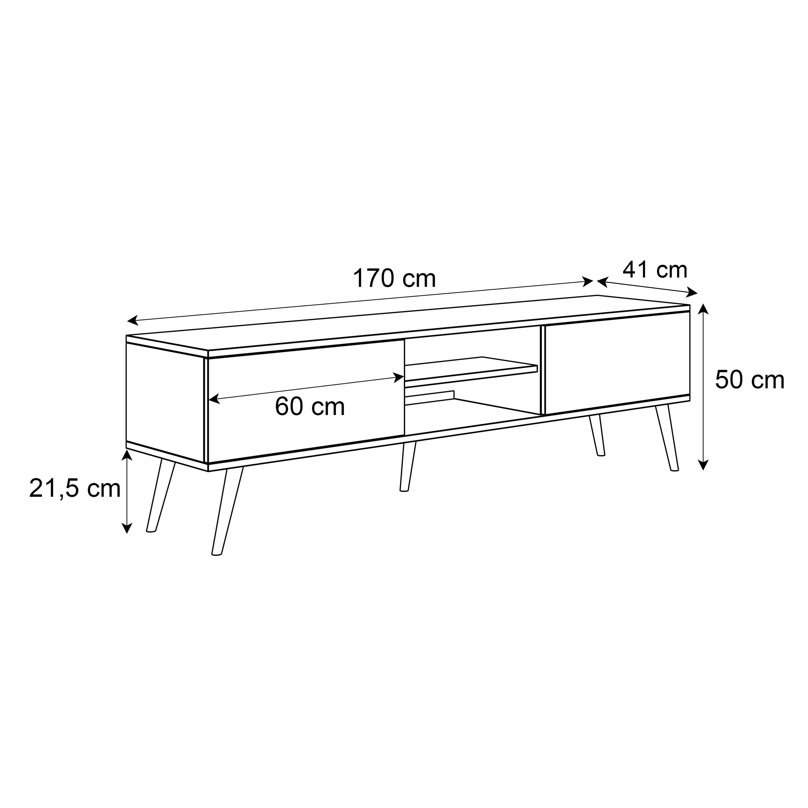 Szafka RTV HARMONY 170 cm