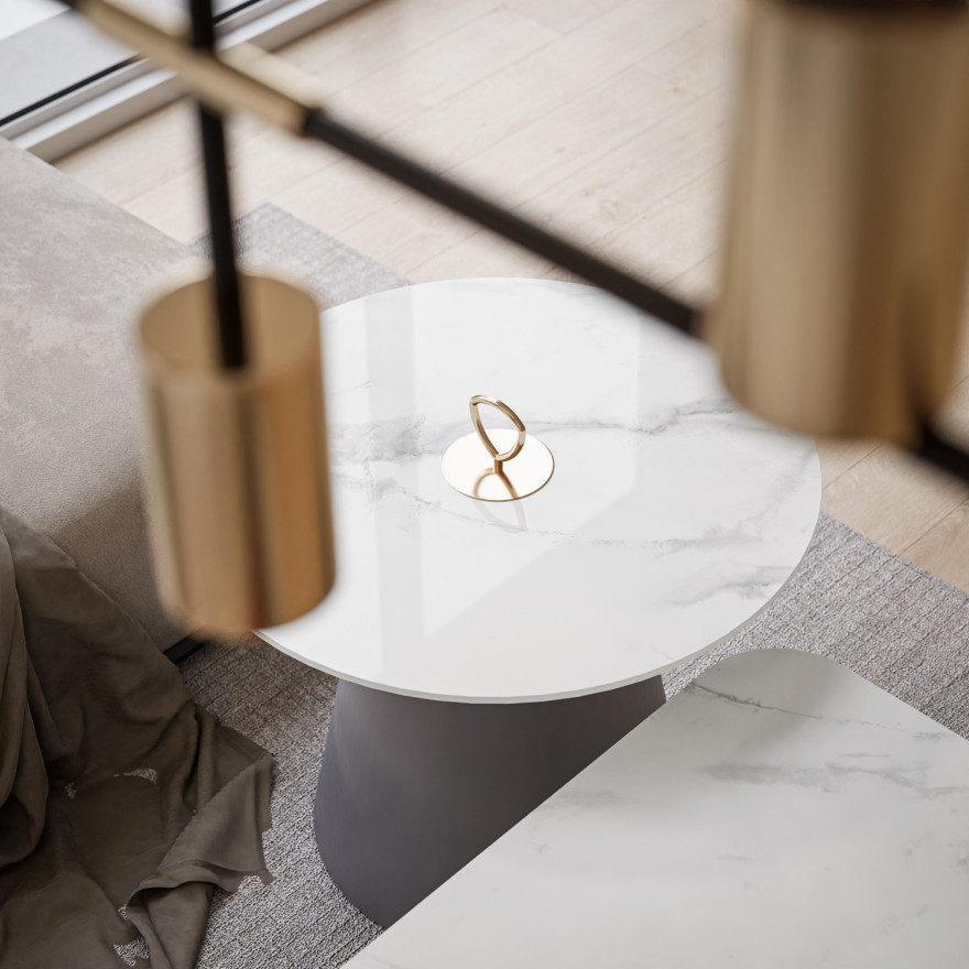 Ława 2w1 CASTELLE II biały połysk Ława 2w1 CASTELLE II biały połysk