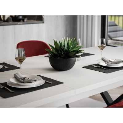 Zestaw mebli X ART - O z 4 krzesłami biały mat