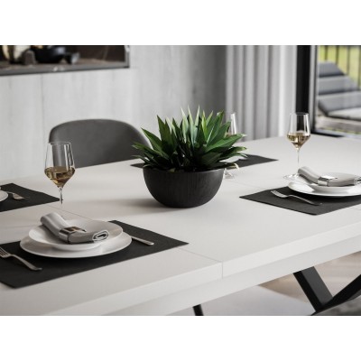 Zestaw mebli X ART - O z 4 krzesłami biały mat