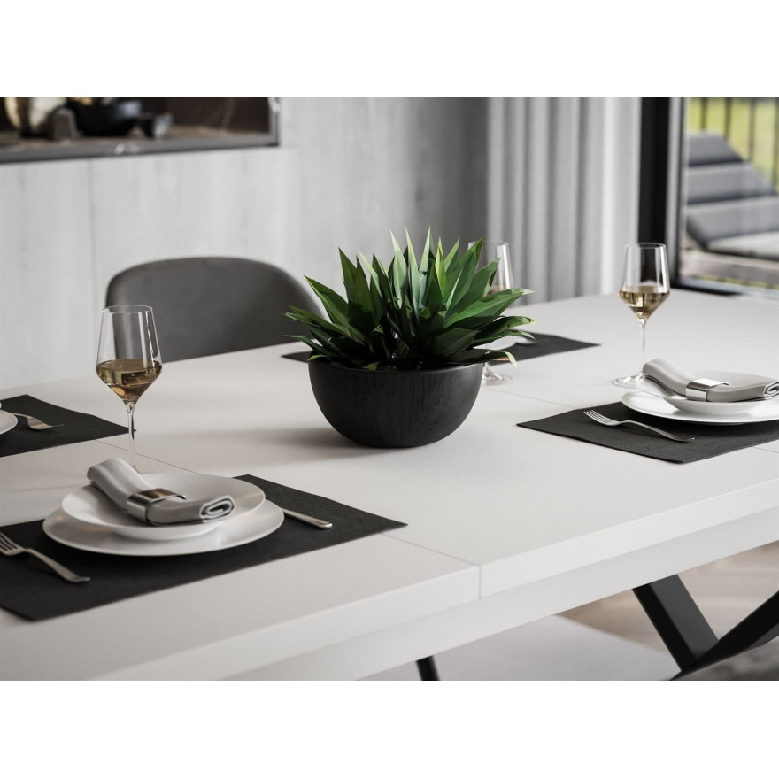 Zestaw mebli X ART - O z 4 krzesłami biały mat