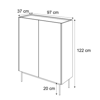Komoda wysoka ESSENCE 2D KD97
