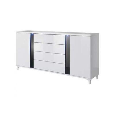 Sypialnia MARCO czarna/sonoma - ZESTAW MEBLI