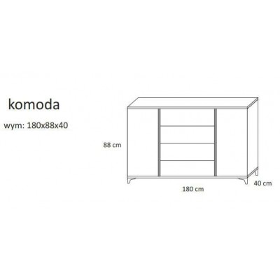 Sypialnia MARCO czarna/sonoma - ZESTAW MEBLI