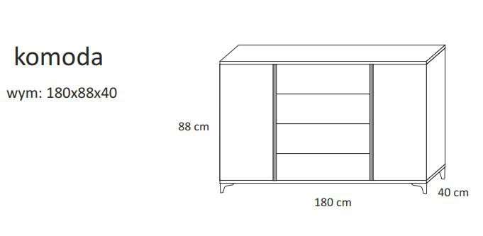 Sypialnia MARCO czarna/sonoma - ZESTAW MEBLI