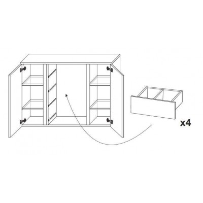 Sypialnia MARCO czarna/sonoma - ZESTAW MEBLI