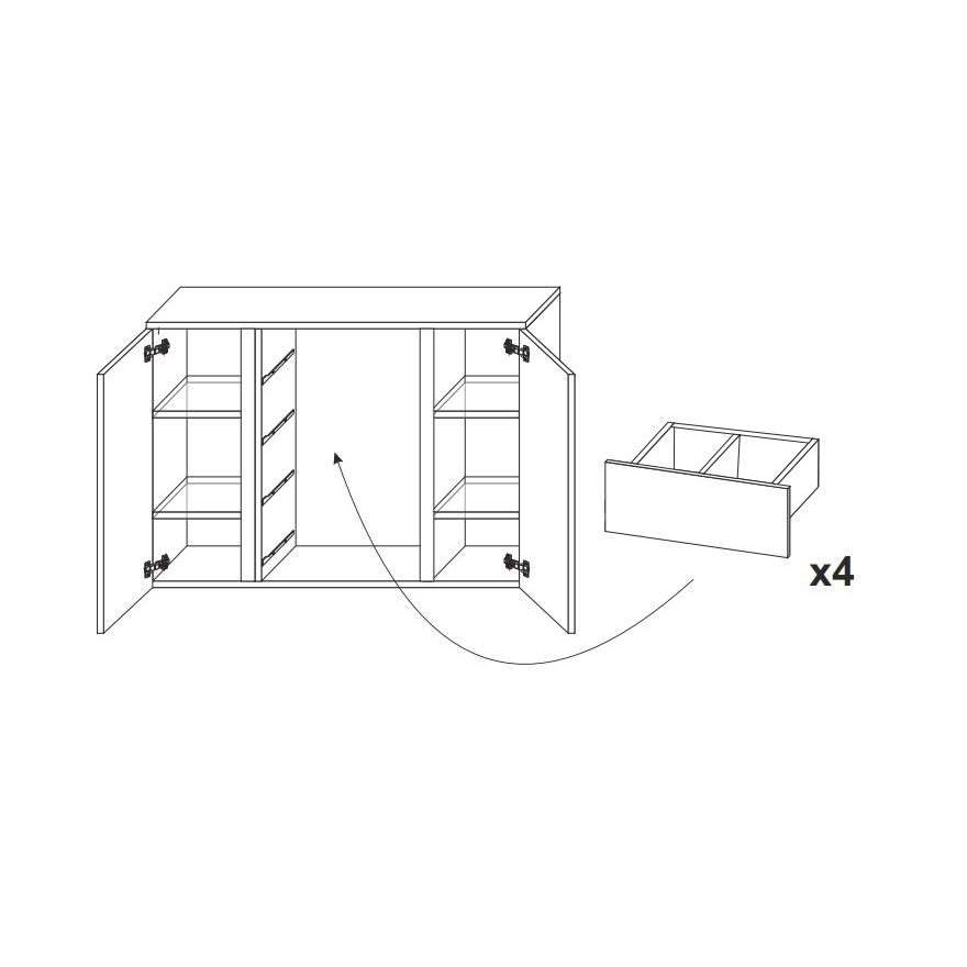 Sypialnia MARCO czarna/sonoma - ZESTAW MEBLI