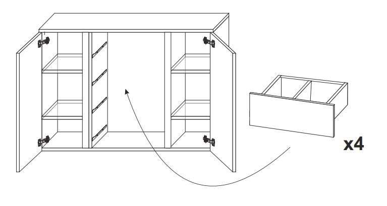 Sypialnia MARCO czarna/sonoma - ZESTAW MEBLI