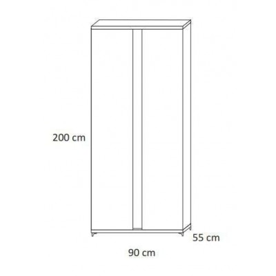 Sypialnia MARCO czarna/sonoma - ZESTAW MEBLI