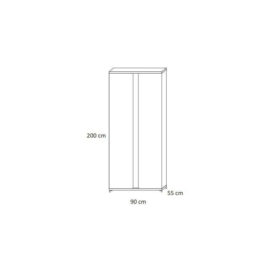 Sypialnia MARCO czarna/sonoma - ZESTAW MEBLI