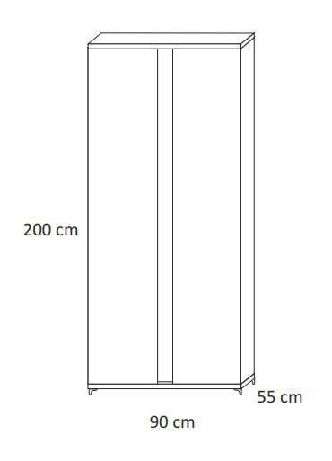 Sypialnia MARCO czarna/sonoma - ZESTAW MEBLI