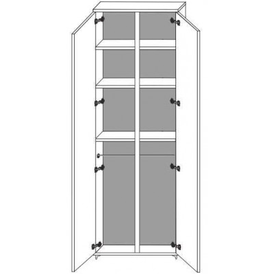 Sypialnia MARCO czarna/sonoma - ZESTAW MEBLI