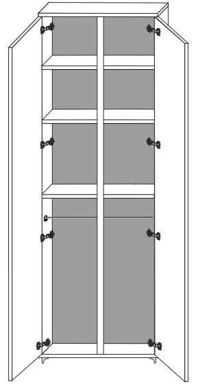 Sypialnia MARCO czarna/sonoma - ZESTAW MEBLI