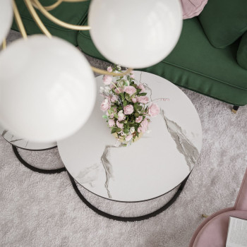 Stolik kawowy okrągły CORRIE 2w1