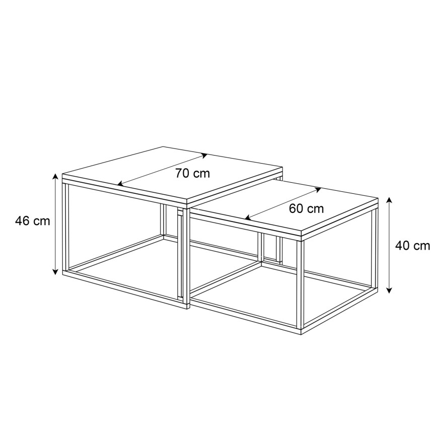 Stolik kawowy 2w1 YOSHI kaszmir