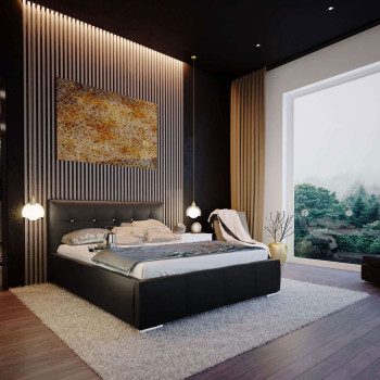 Łóżko tapicerowane STELLA z...