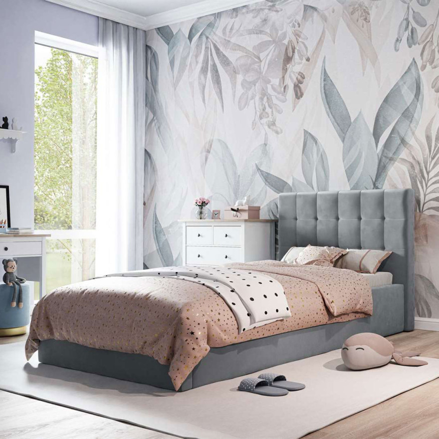 Łóżko tapicerowane pojedyncze LILI 90/120x200 cm