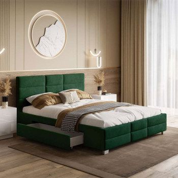 Łóżko tapicerowane BERG z...