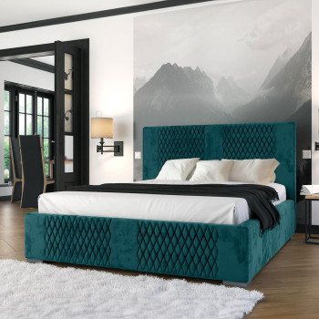 Łóżko tapicerowane DENNIS z...