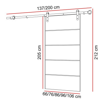 Drzwi przesuwne ALDER PLUS