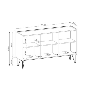 Komoda trzydrzwiowa EUPHORIA K144