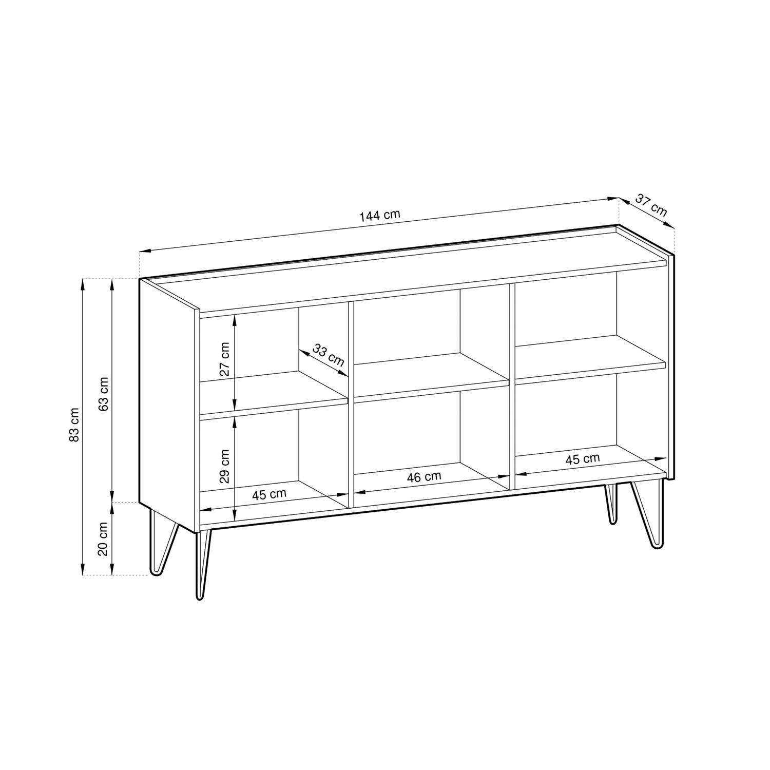 Komoda trzydrzwiowa EUPHORIA K144