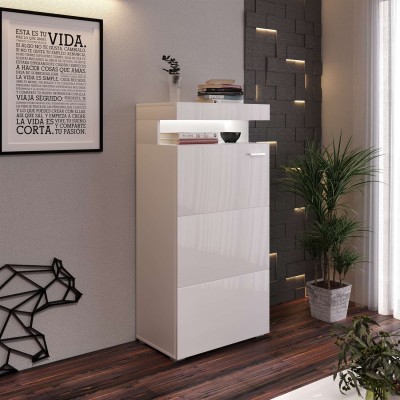 Witryna VANCOUVER W9.410 w białym połysku LED