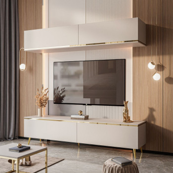 Meblościanka AURORA II na nóżkach kaszmir