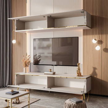 Meblościanka AURORA II na nóżkach kaszmir